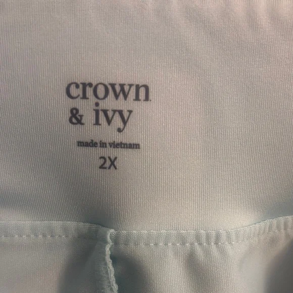 Crown & Ivy Green Blue Bubble Mini Skirt Casual - Picture 2 of 4